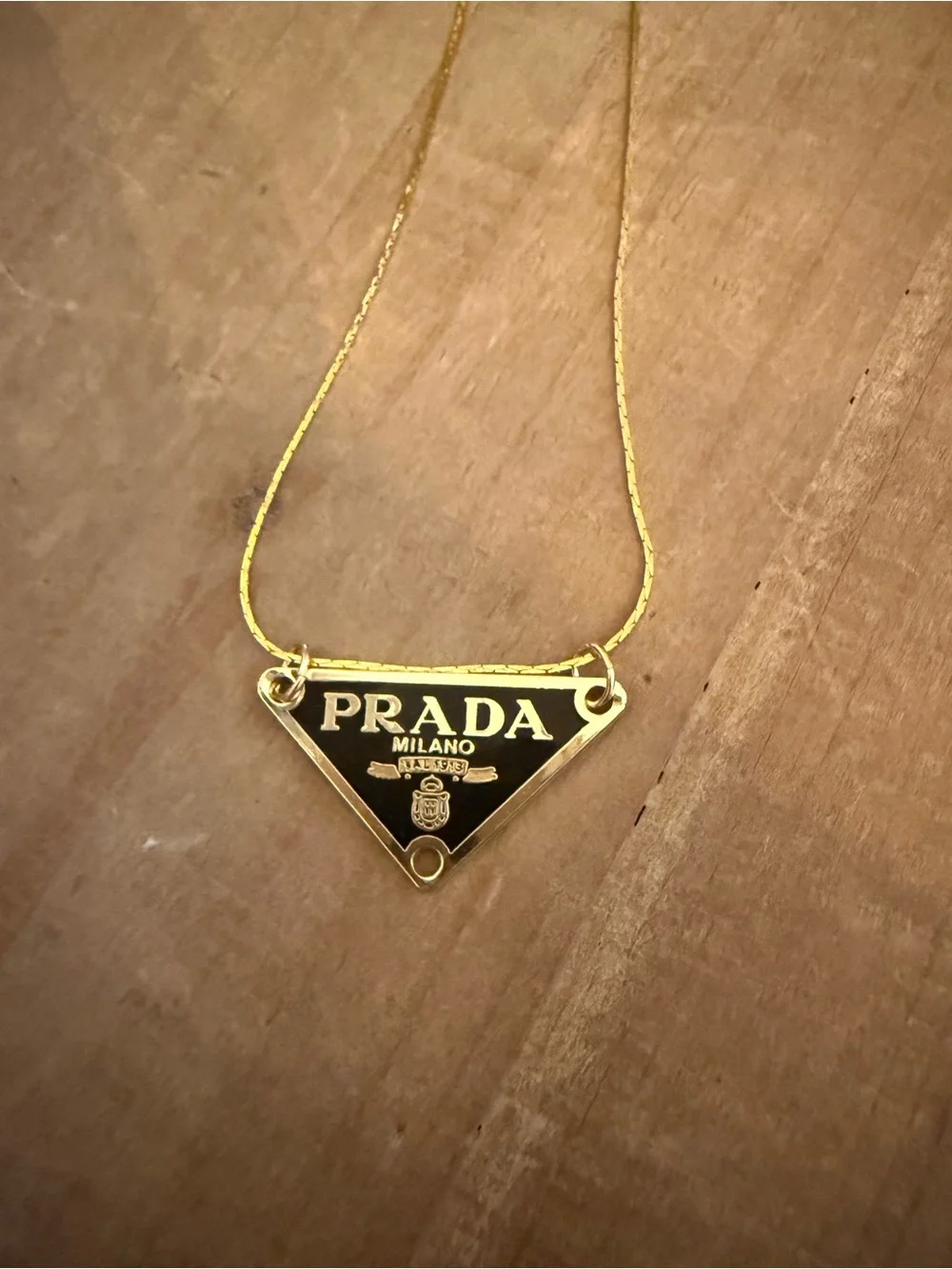 Designer inspired triangle necklace